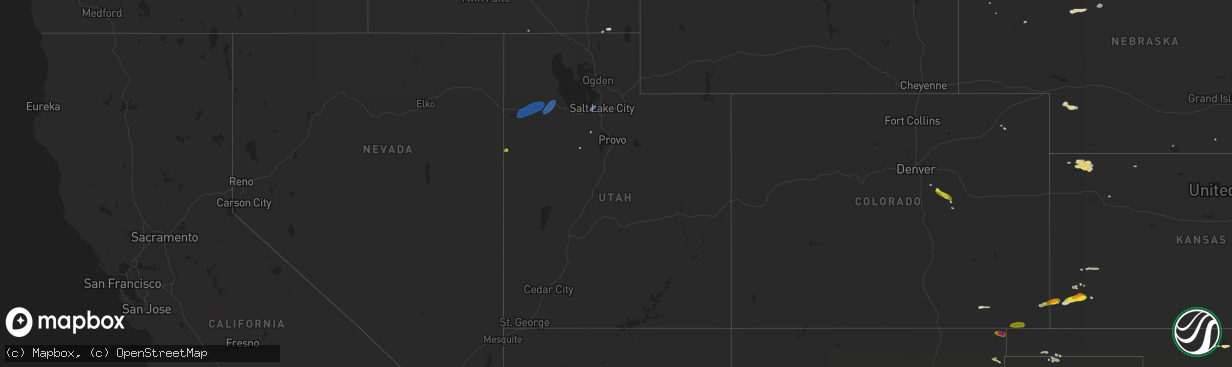 Hail map in Utah on June 13, 2019