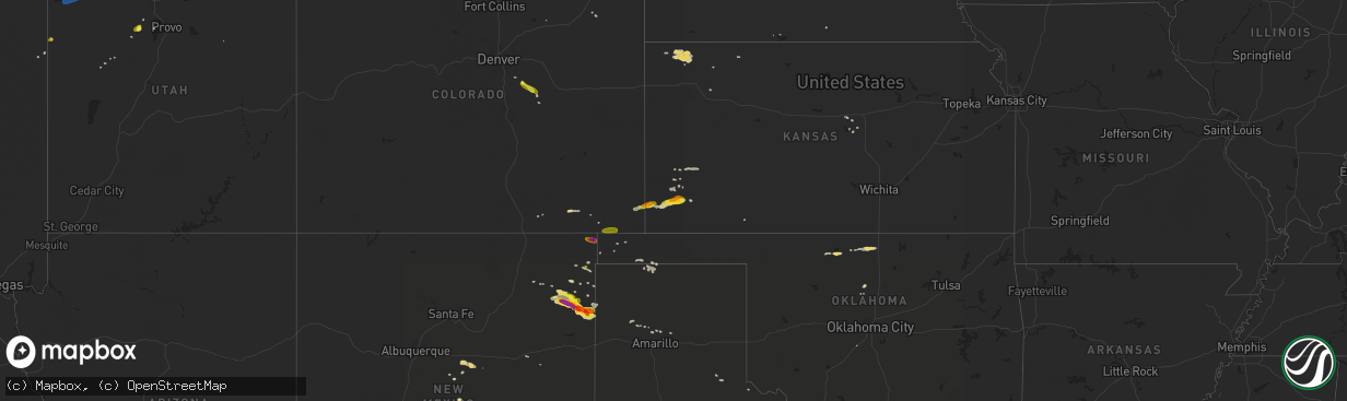 Hail map on June 13, 2019