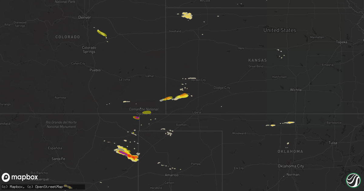 Hail map on June 13, 2019