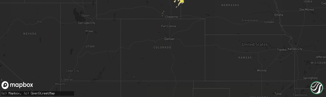 Hail map in Colorado on June 13, 2020