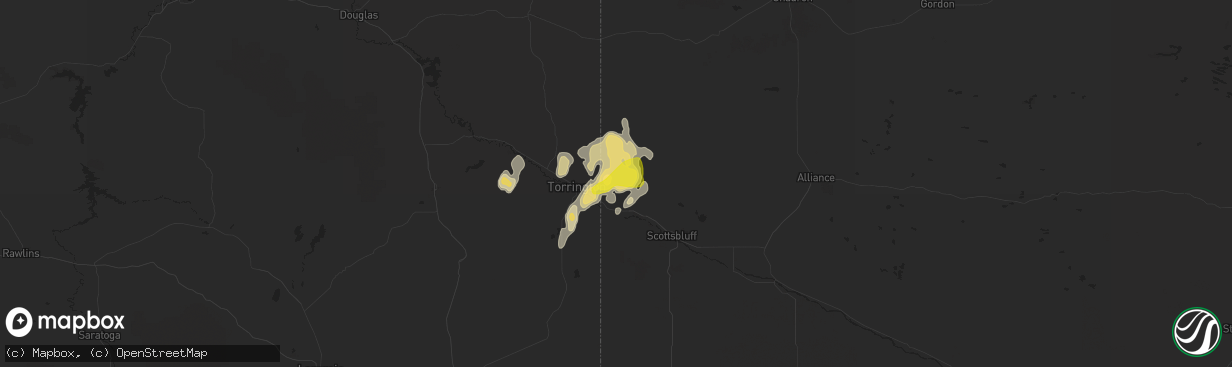 Hail map in Morrill, NE on June 13, 2020