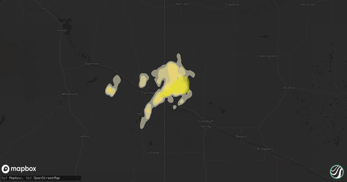 Hail map in Morrill, NE on June 13, 2020