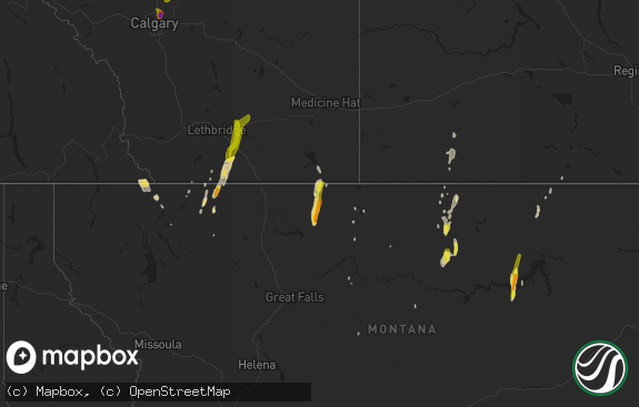 Hail map preview on 06-13-2020