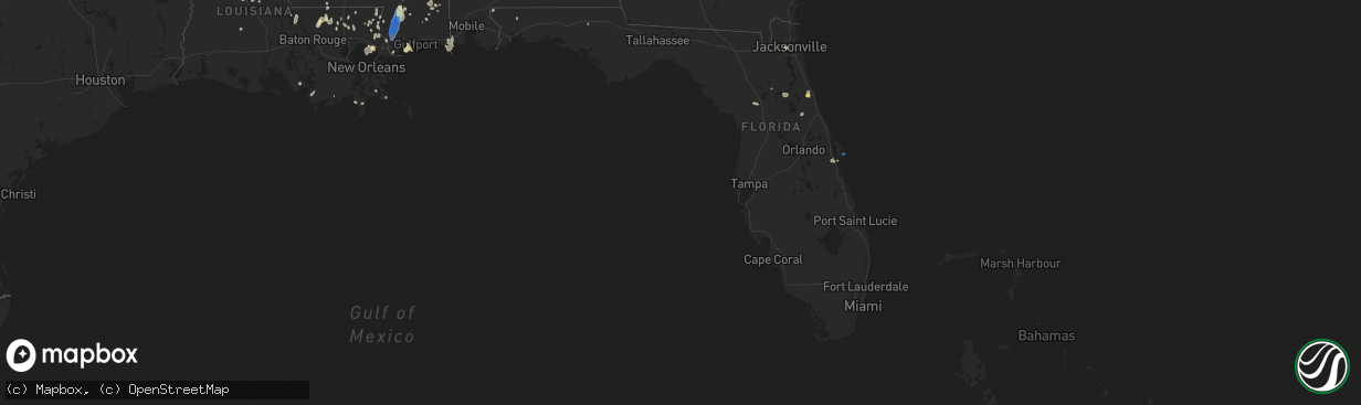 Hail map in Florida on June 13, 2021