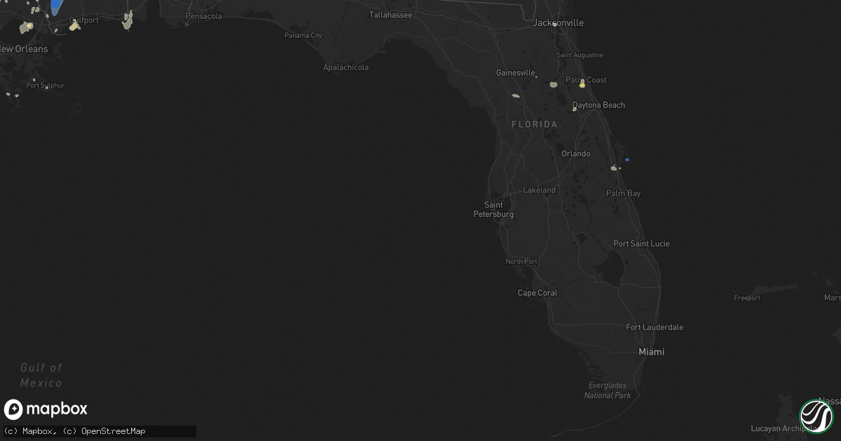 Hail map in Florida on June 13, 2021