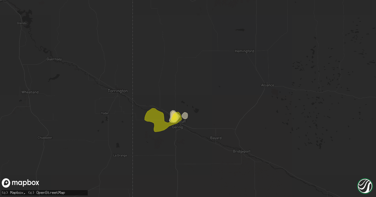 Hail map in Scottsbluff, NE on June 13, 2021