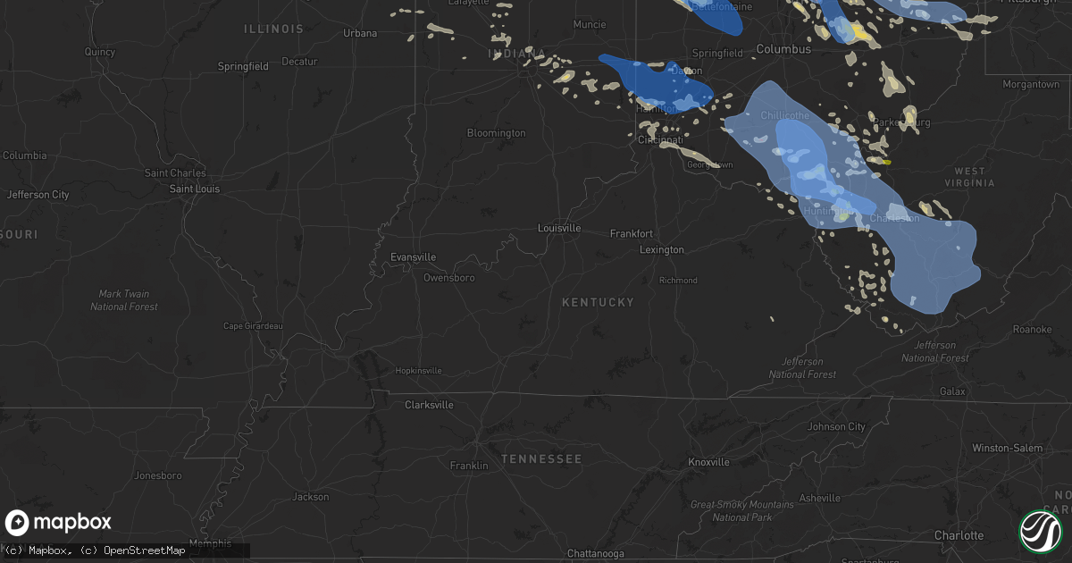 Hail map in Kentucky on June 13, 2022
