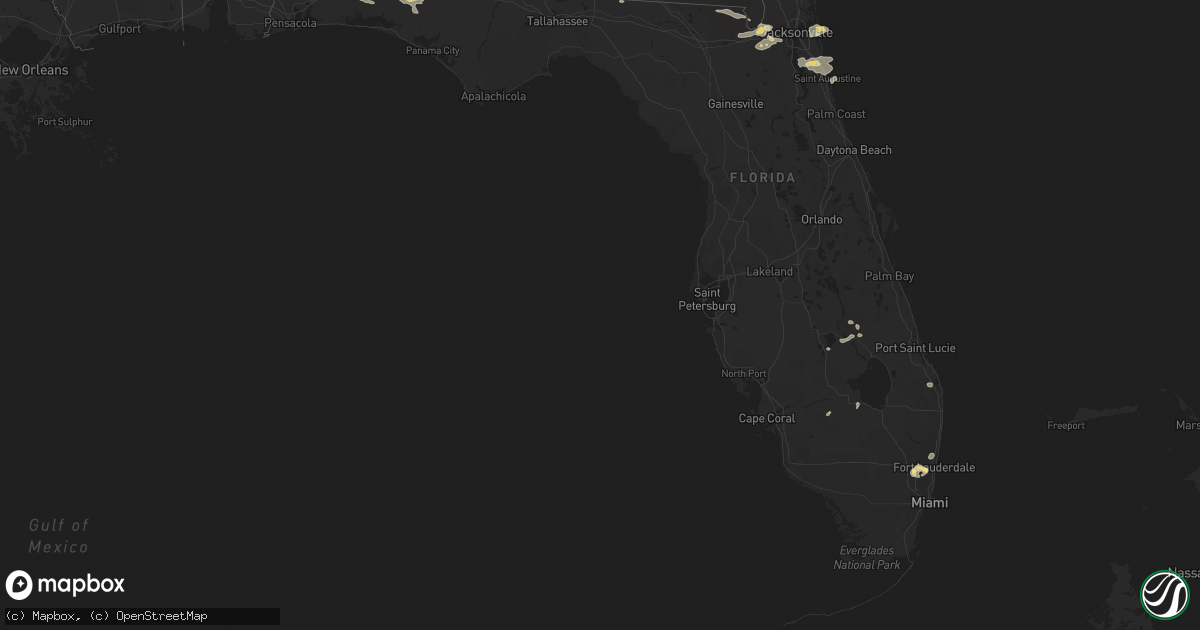 Hail map in Florida on June 13, 2023
