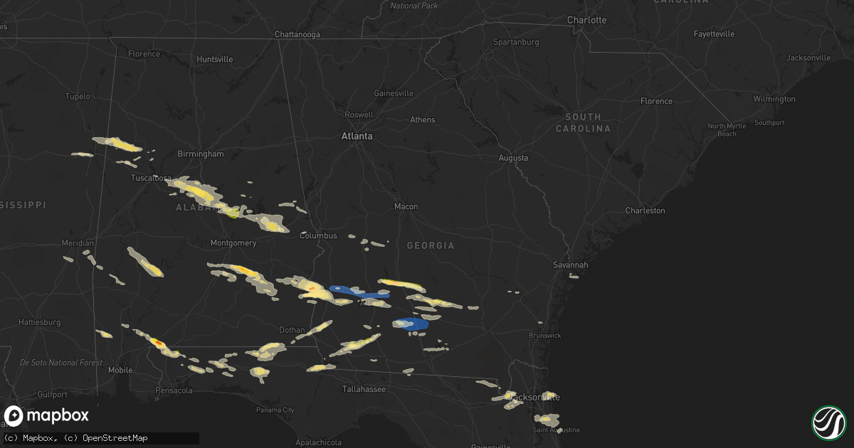 Hail map in Georgia on June 13, 2023