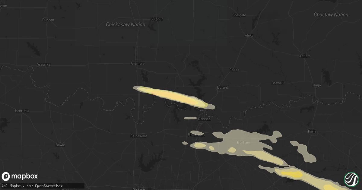 Hail map in Kingston, OK on June 13, 2023