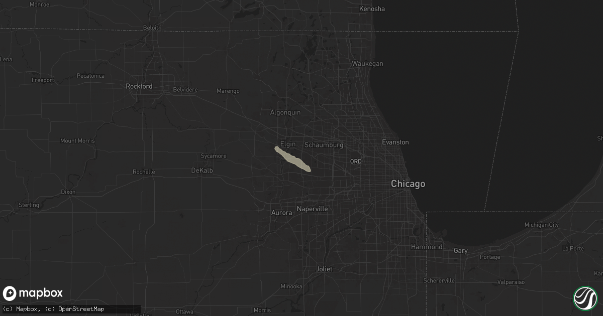 Hail map in Bartlett, IL on June 13, 2024