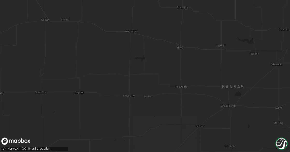 Hail map in Brownell, KS on June 13, 2024