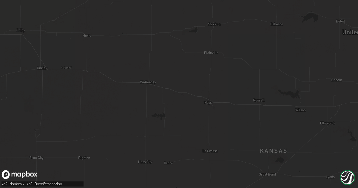 Hail map in Ellis, KS on June 13, 2024