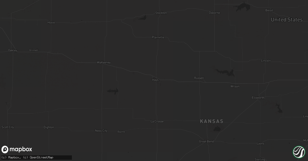 Hail map in Hays, KS on June 13, 2024