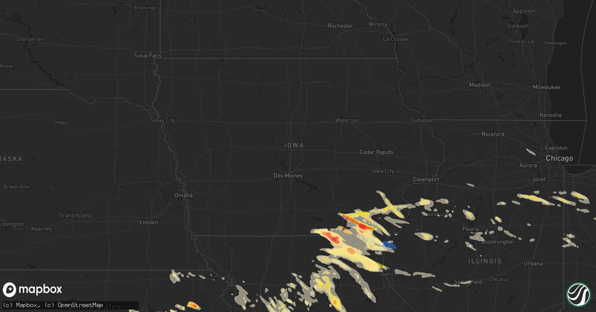 Hail map in Iowa on June 13, 2024