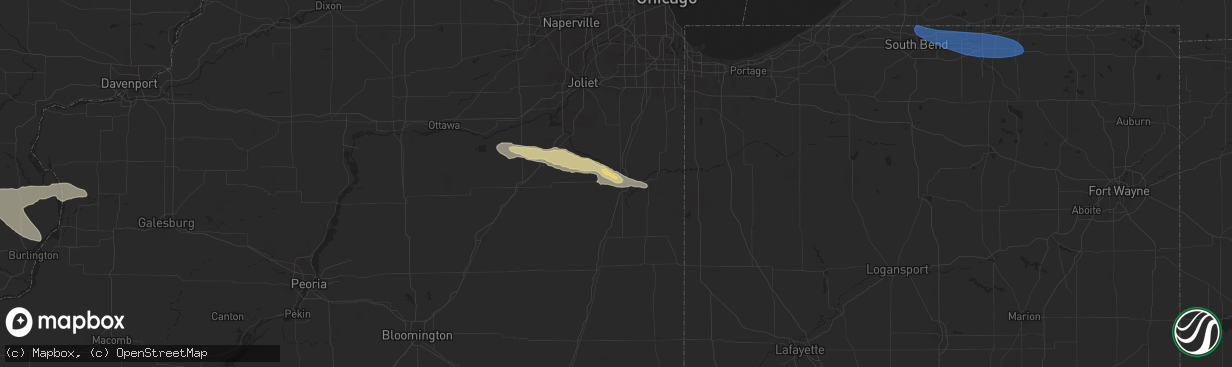 Hail map in Kankakee, IL on June 13, 2024