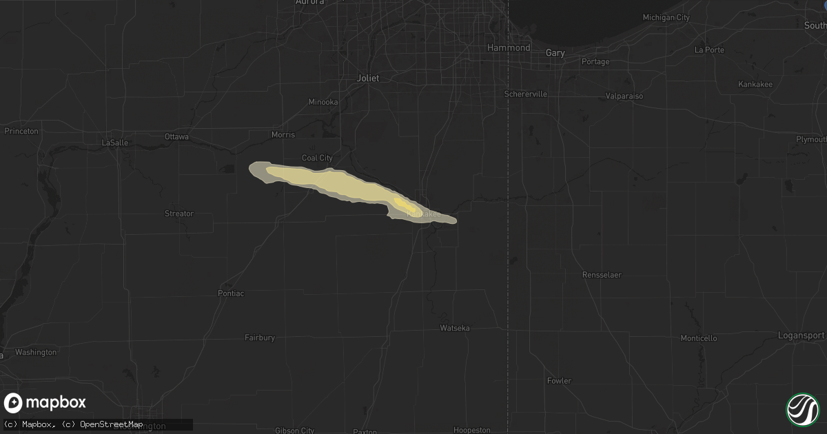 Hail map in Kankakee, IL on June 13, 2024