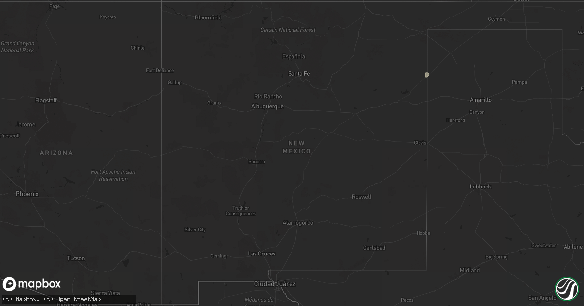 Hail map in New Mexico on June 13, 2024