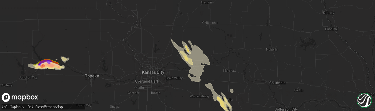 Hail map in Richmond, MO on June 13, 2024