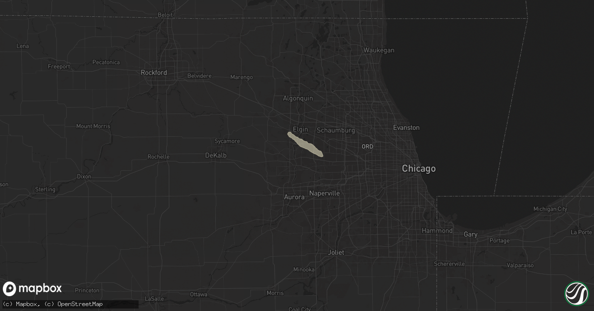 Hail map in Saint Charles, IL on June 13, 2024