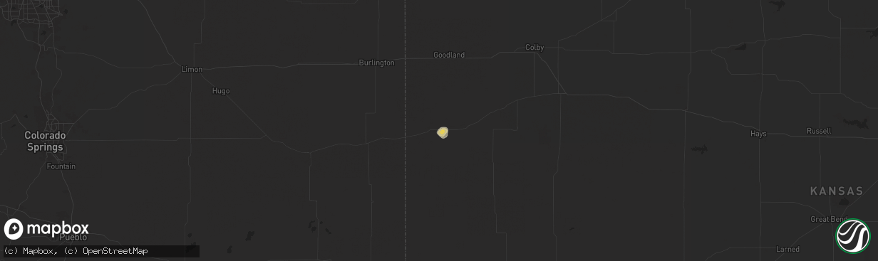 Hail map in Sharon Springs, KS on June 13, 2024