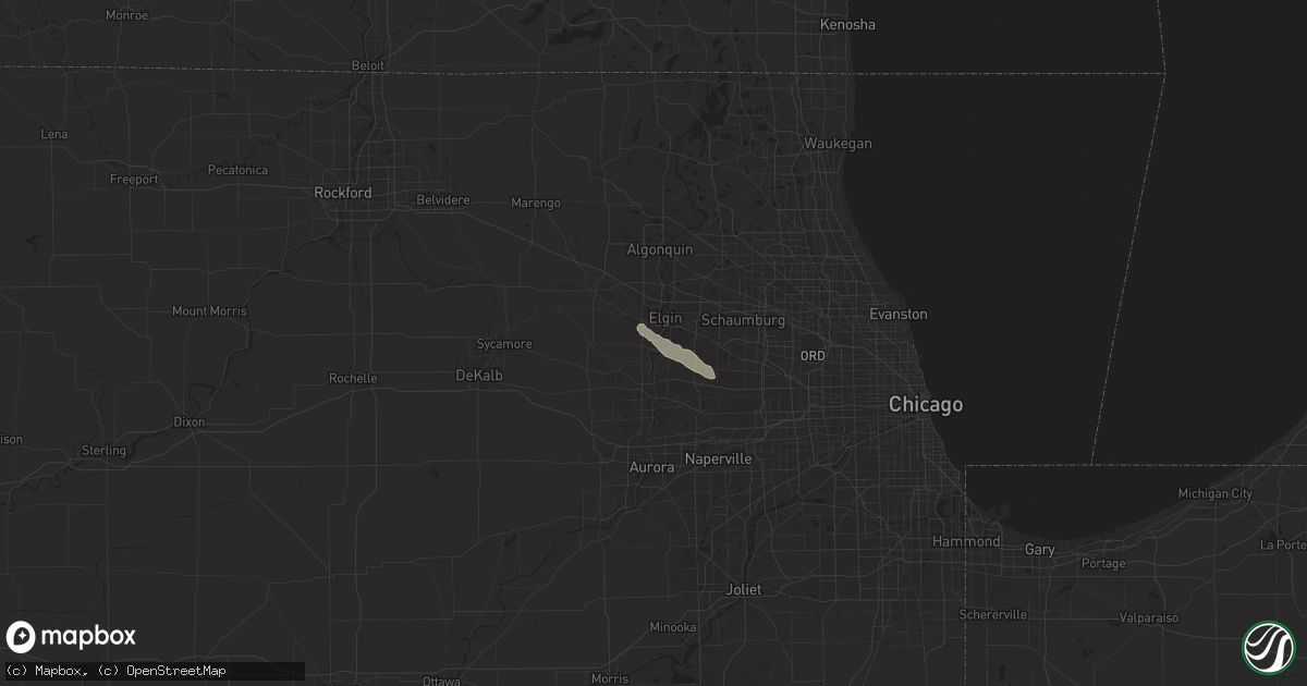 Hail map in South Elgin, IL on June 13, 2024