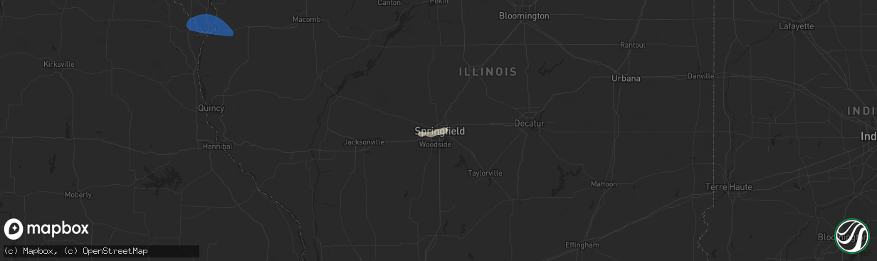 Hail map in Springfield, IL on June 13, 2024