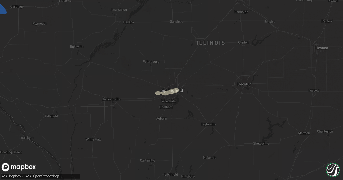Hail map in Springfield, IL on June 13, 2024