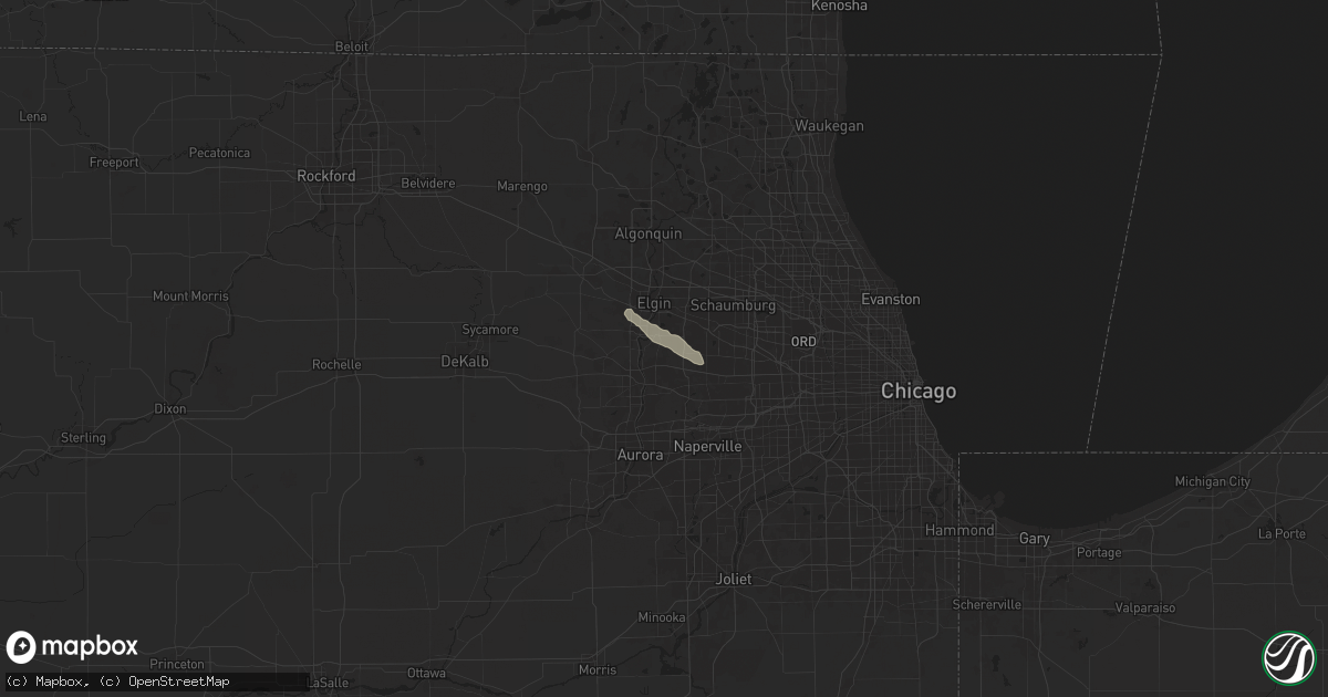 Hail map in Wayne, IL on June 13, 2024
