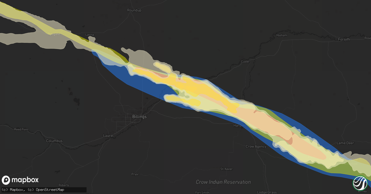 Hail map in Ballantine, MT on June 13, 2025