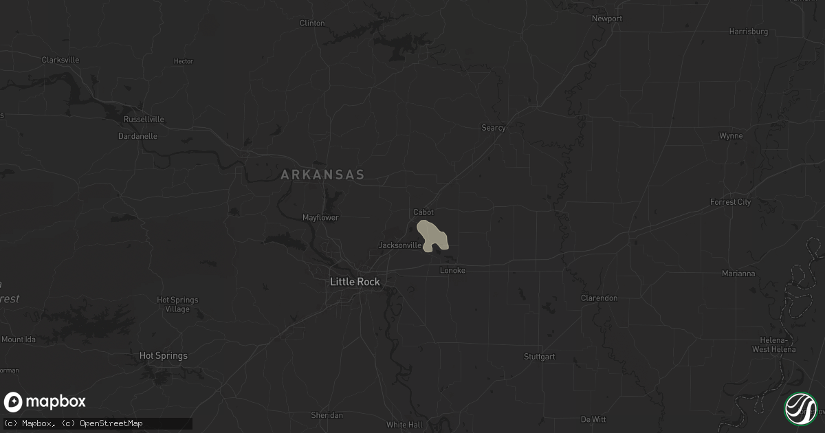 Hail map in Cabot, AR on June 13, 2025