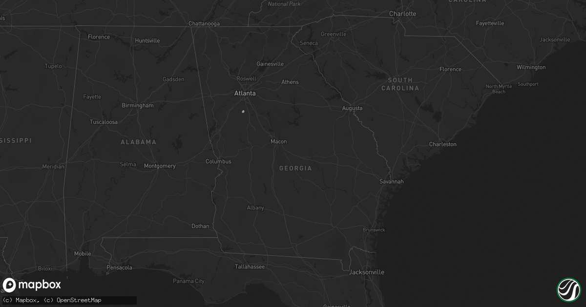 Hail map in Georgia on June 13, 2025
