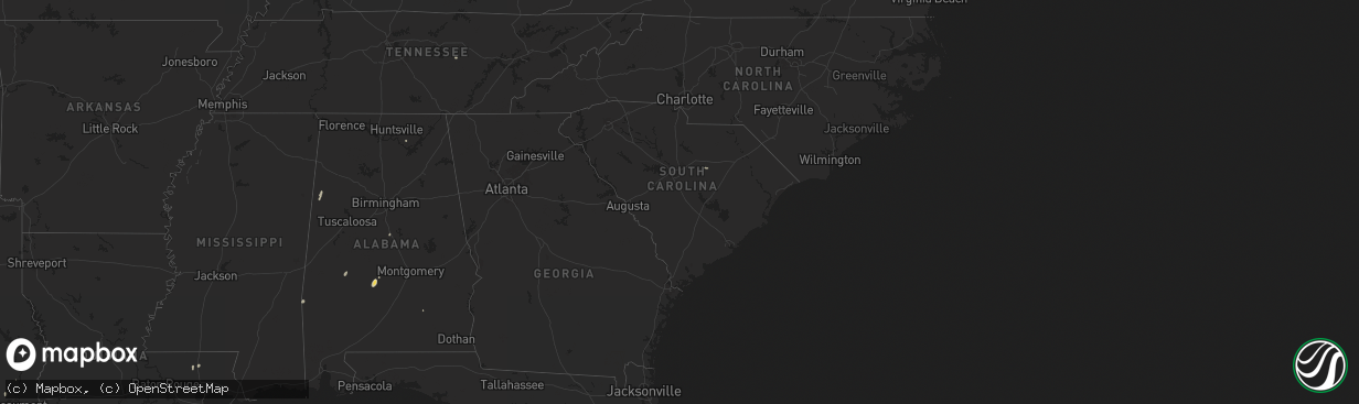 Hail map in South Carolina on June 13, 2025