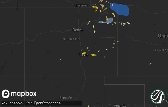 Hail map preview on 06-13-2025