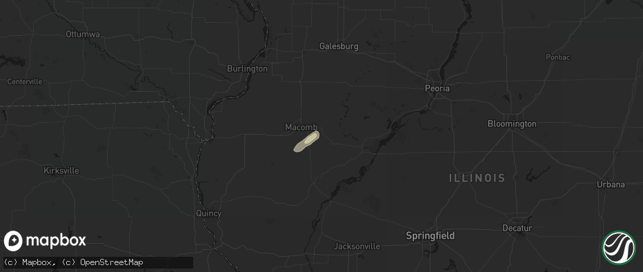 Hail map in Adair, IL on June 13, 2026
