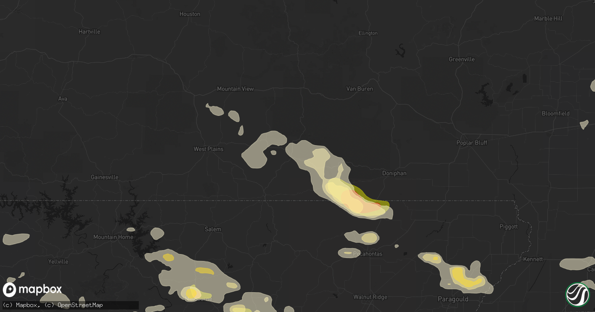 Hail map in Alton, MO on June 13, 2026