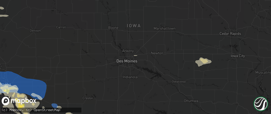 Hail map in Altoona, IA on June 13, 2026