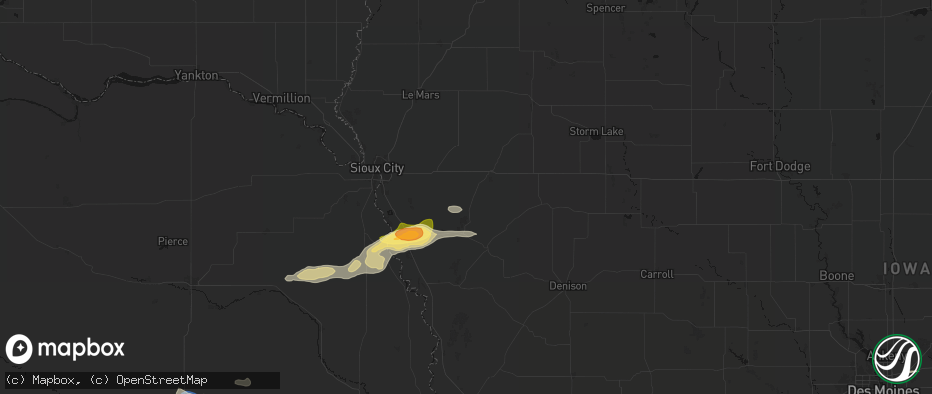 Hail map in Anthon, IA on June 13, 2026