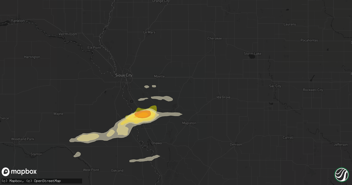 Hail map in Anthon, IA on June 13, 2026