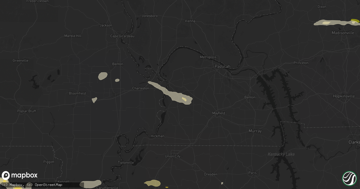 Hail map in Bardwell, KY on June 13, 2026