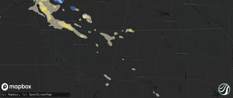 Hail map in Bethany, MO on June 13, 2026