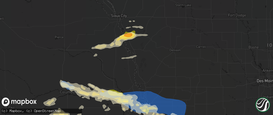 Hail map in Blencoe, IA on June 13, 2026
