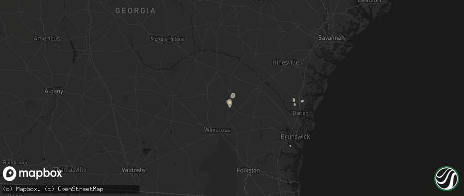 Hail map in Bristol, GA on June 13, 2026