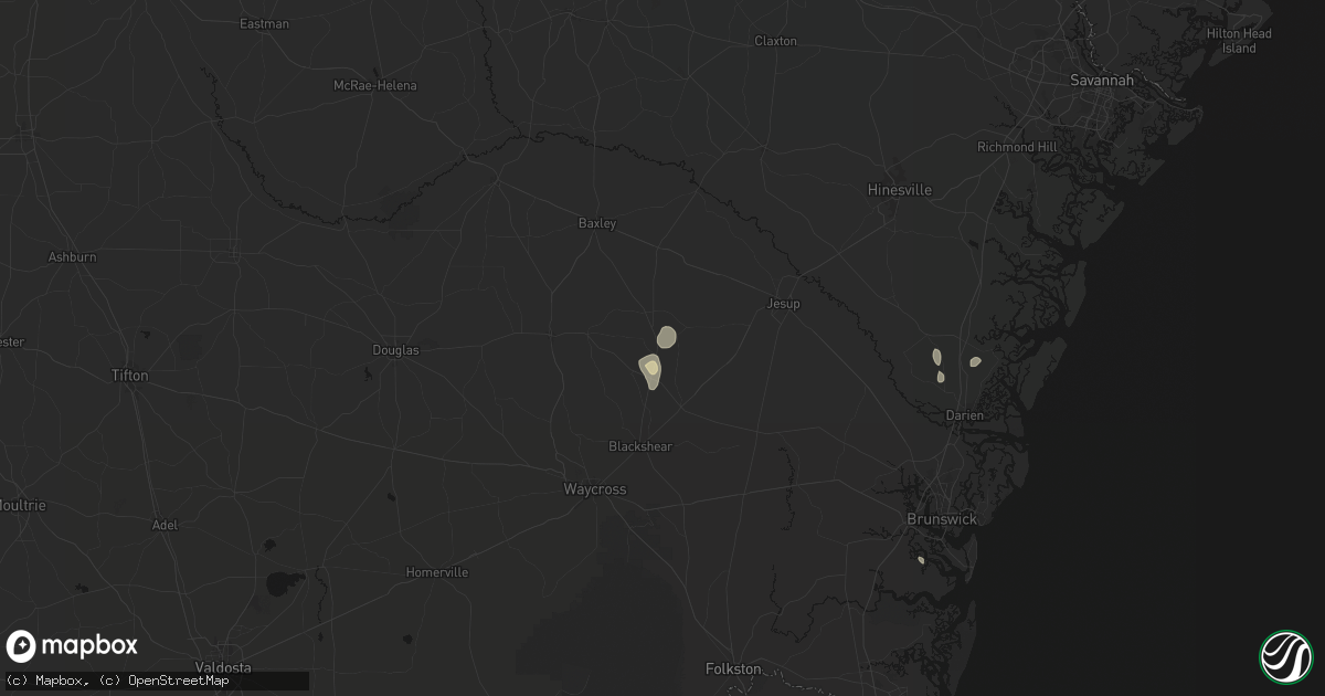 Hail map in Bristol, GA on June 13, 2026