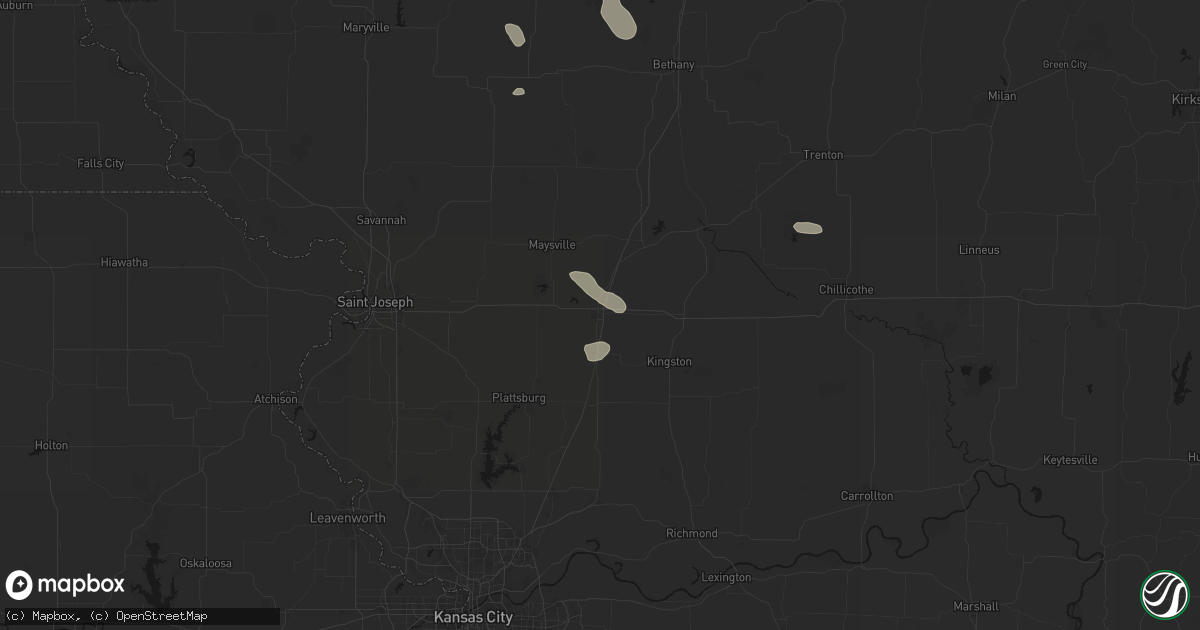 Hail map in Cameron, MO on June 13, 2026