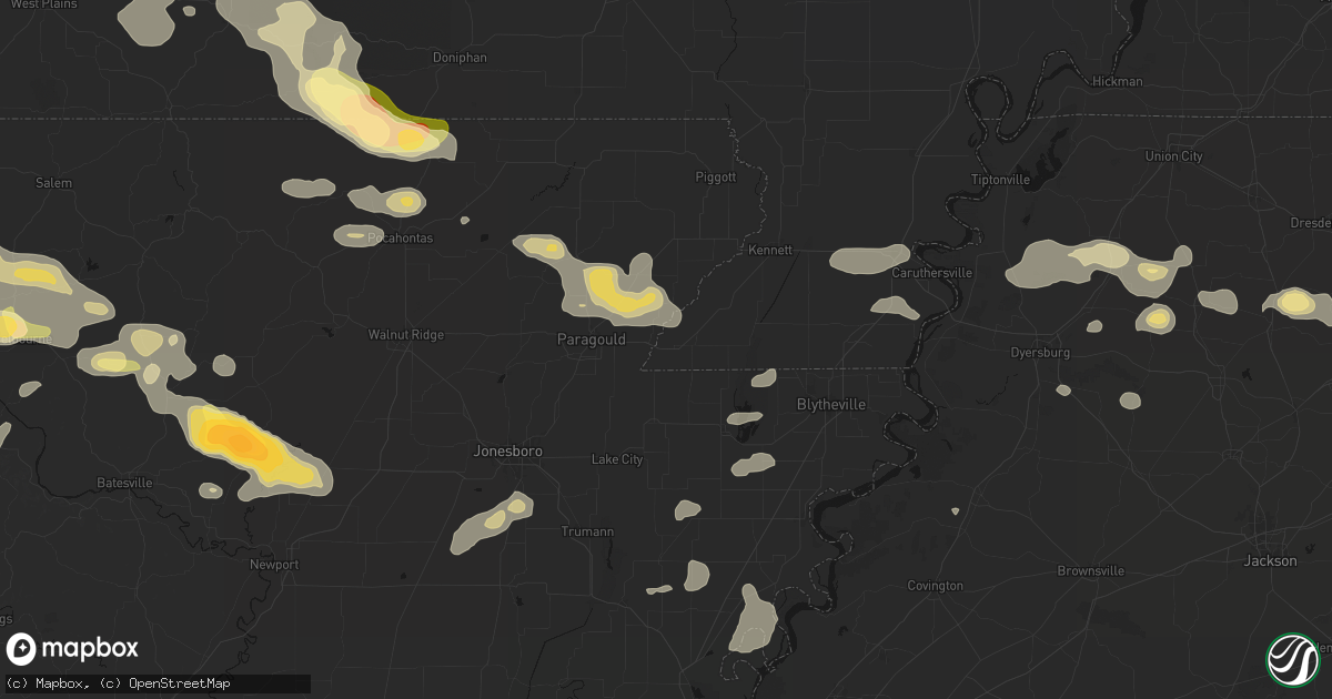 Hail map in Cardwell, MO on June 13, 2026