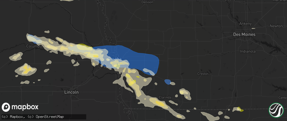 Hail map in Carson, IA on June 13, 2026