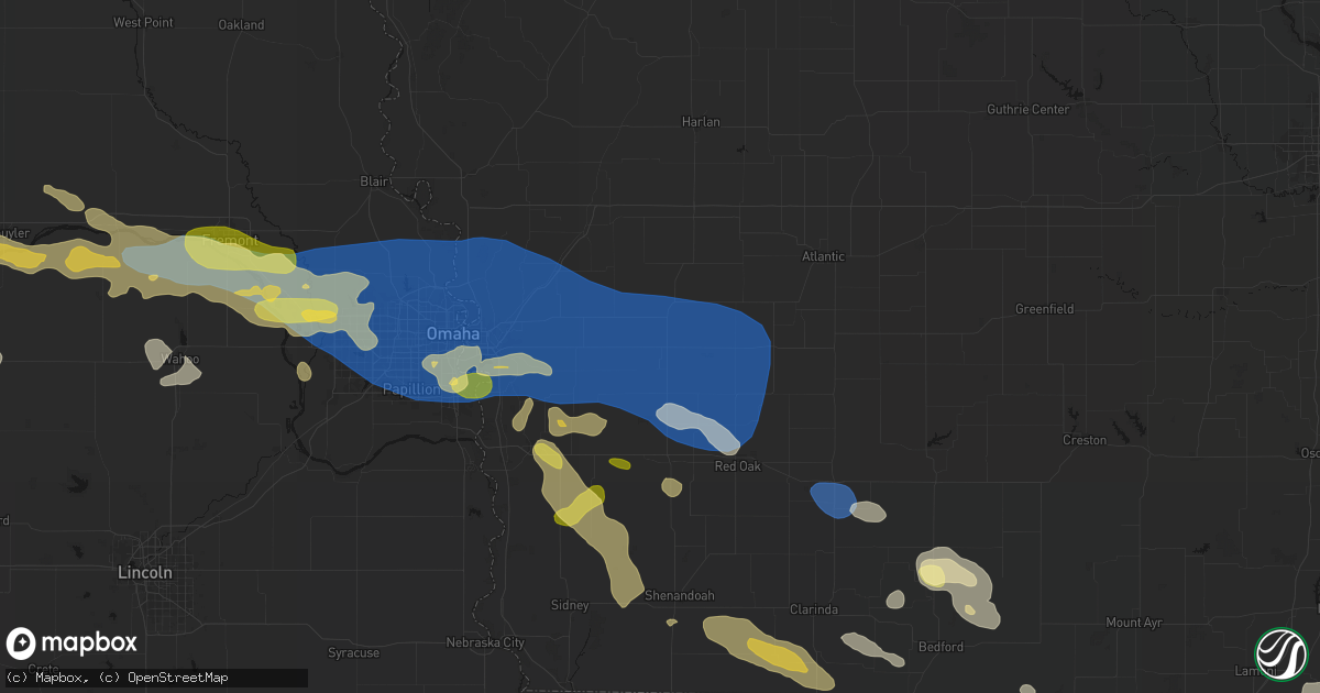 Hail map in Carson, IA on June 13, 2026