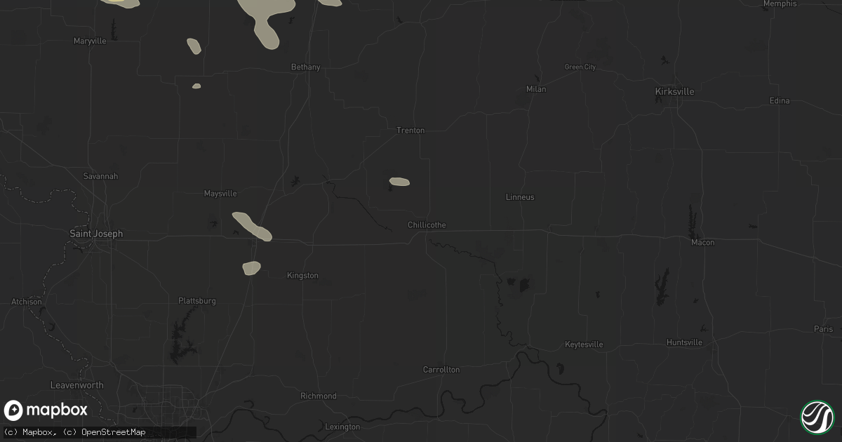 Hail map in Chillicothe, MO on June 13, 2026