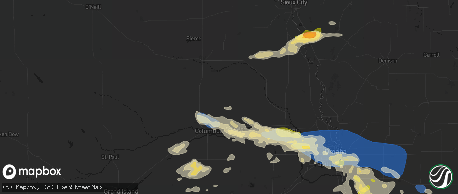 Hail map in Clarkson, NE on June 13, 2026